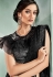 Black lycra party wear saree  5316